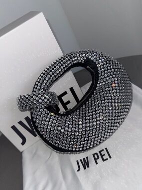 JW PEI Abacus Crystal Mini Top Handle Bag - Black/Silver